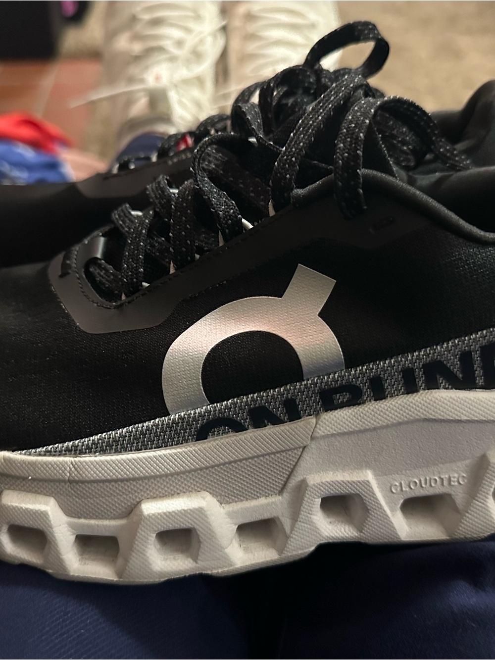 On Running Black and White Cloudmonster